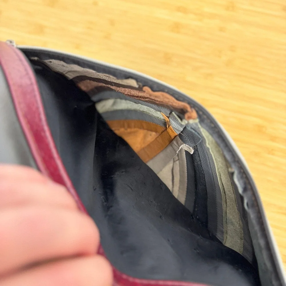 Genuine Leather‎ Patchwork Hobo Bag Shoulder Bag Made in Mexico Y2K Purse